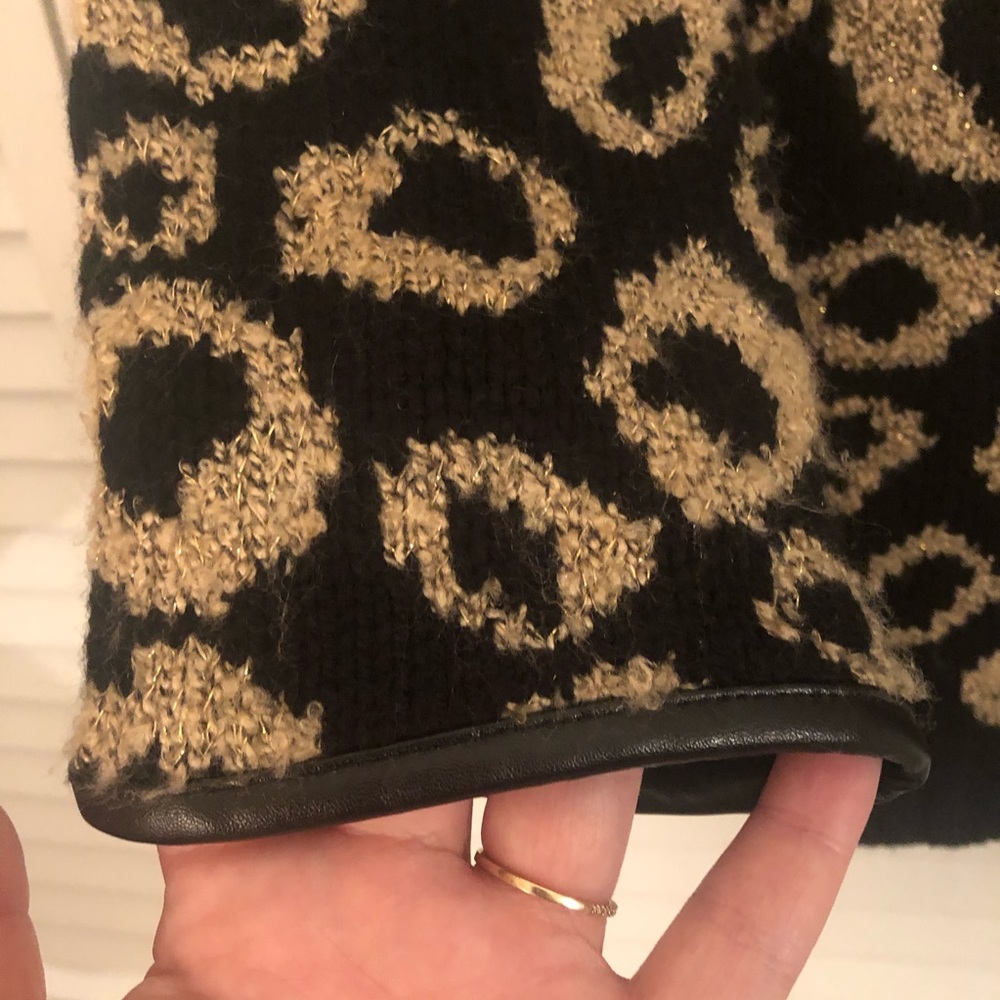 Ruby Rd. Leopard Print Cardigan W/ Leather Piping - image 4